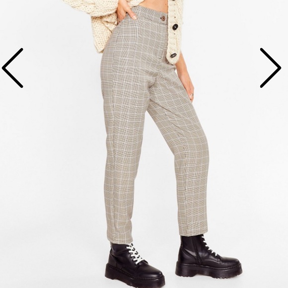 NWT Nasty Gal Plaid Pants - Picture 2 of 7